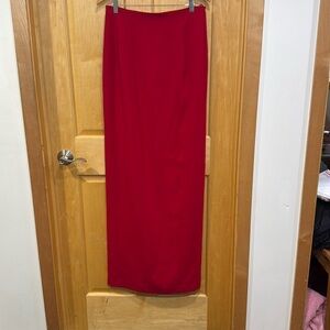 Black Halo red strapless gown dress maxi size 12 formal